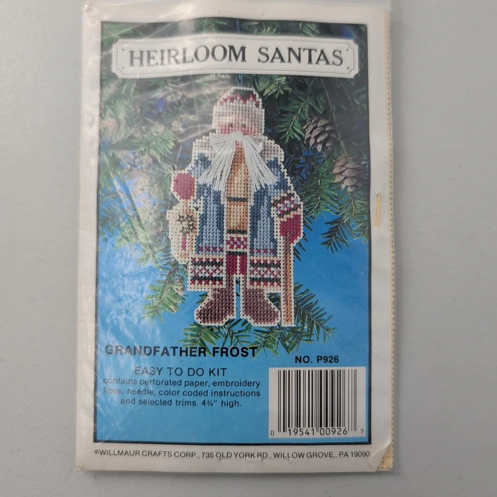 Willmaur Crafts Heirloom Santas Grandfather Frost Cross Stitch Kit P926 Vintage